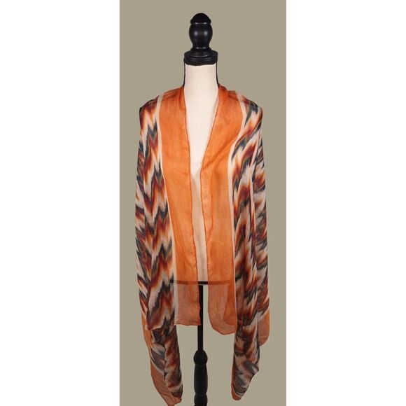 Fall Colors Scarf Extra Long at 33" x 71" - Picture 3 of 5